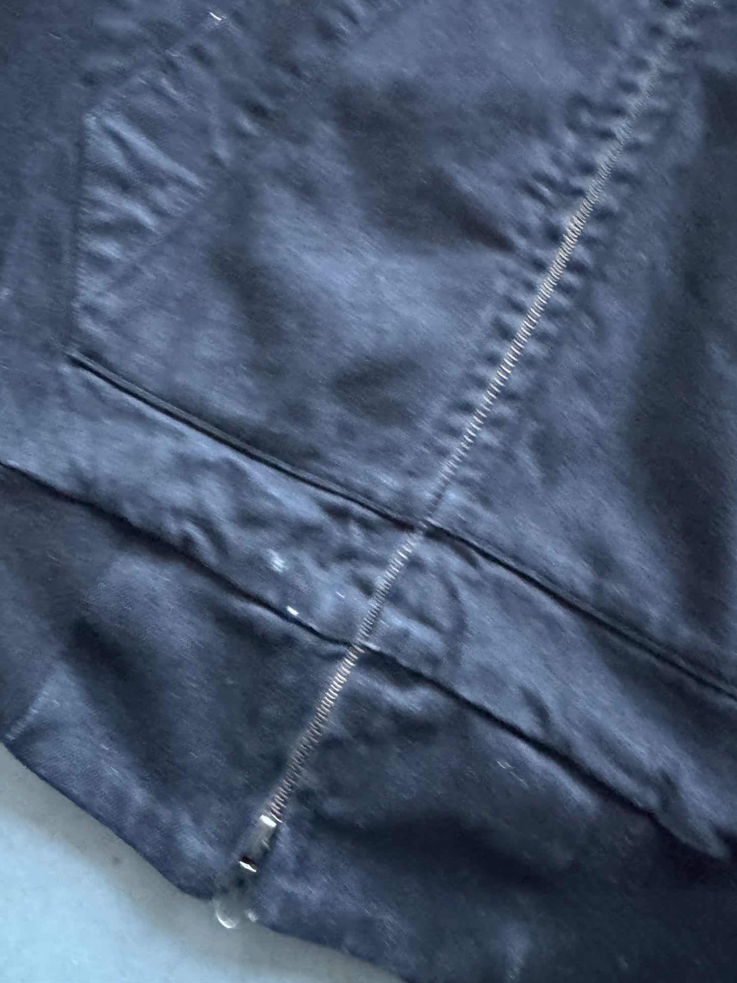julius anode triangle cut hooded denim jacket