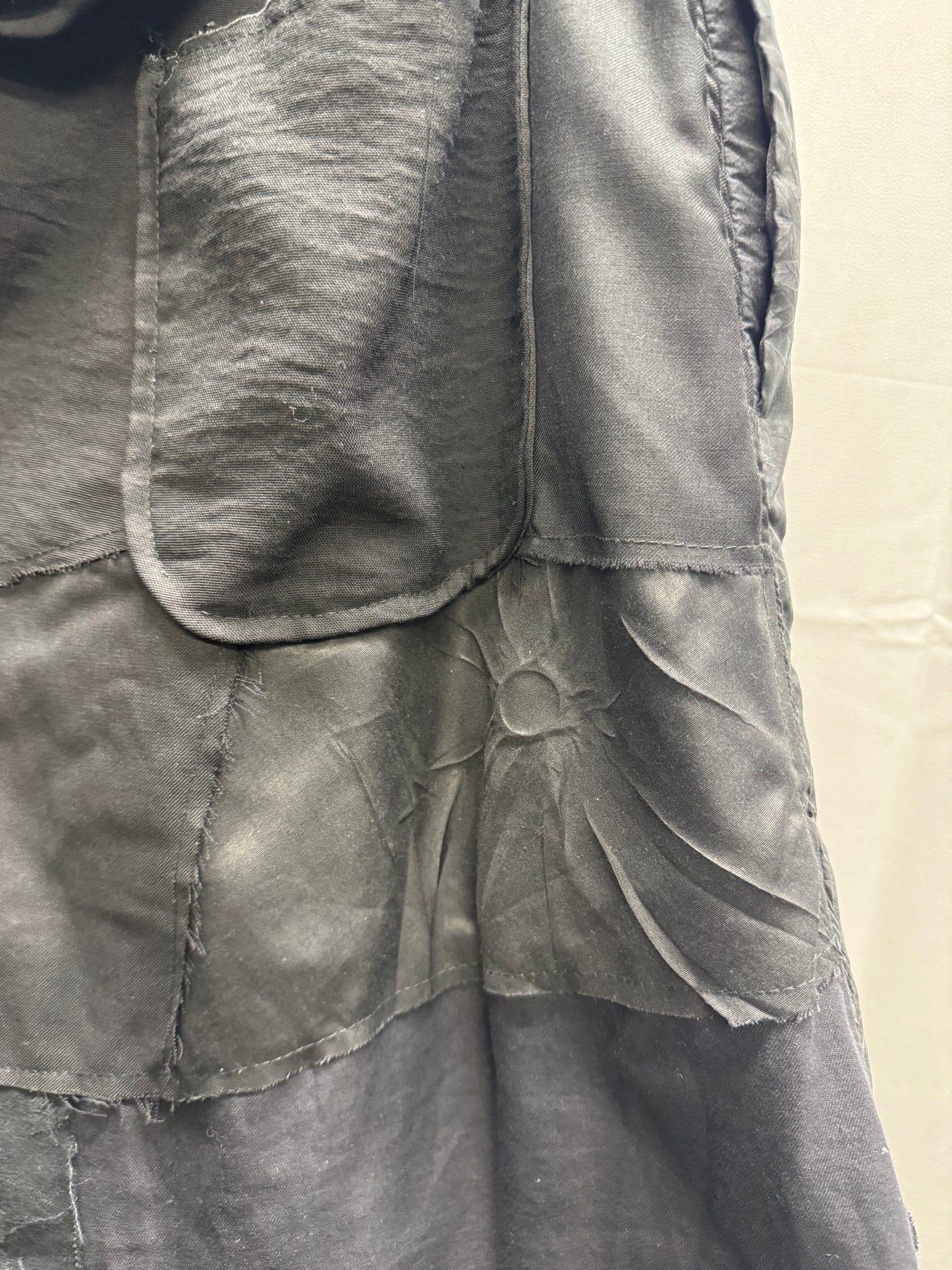 Olubiyi Thomas Patchwork Leayher and Organza Shorts