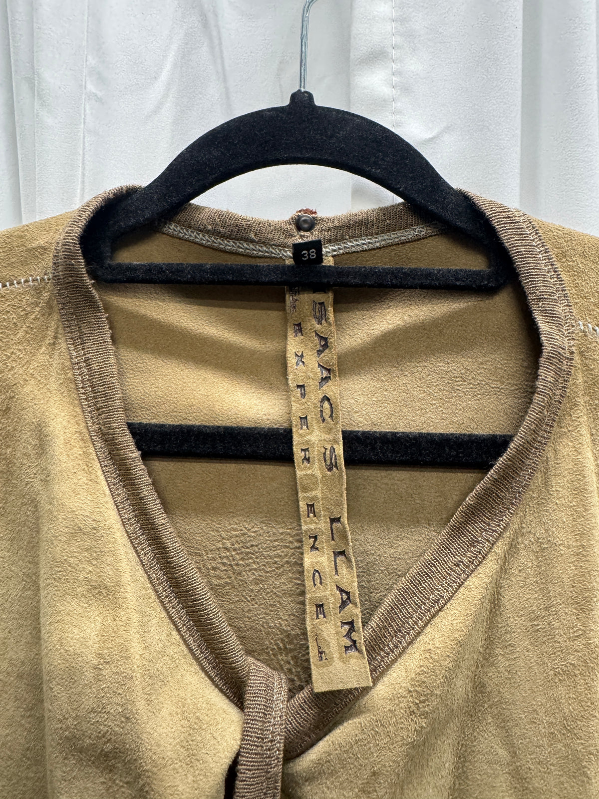 Isaac Sellam Experience — leather & knit tie jacket