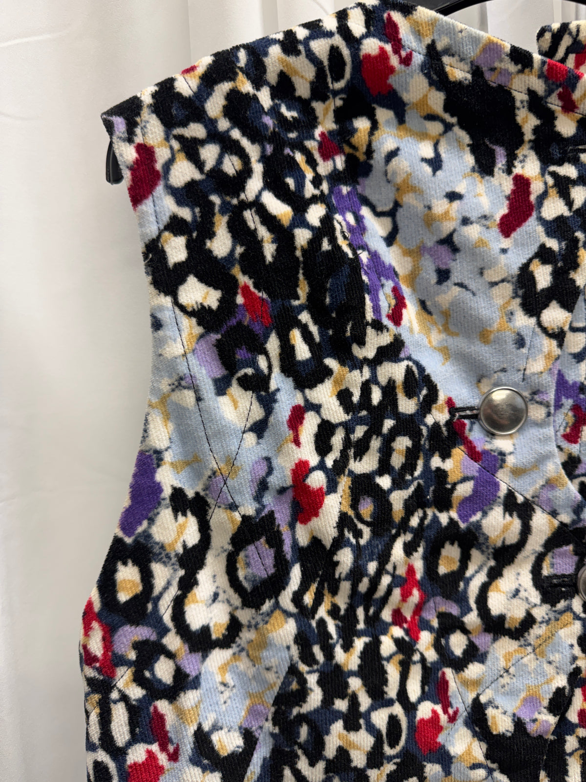 sulvam 19AW Leopard Crazy Pattern Vest / Waistcoat