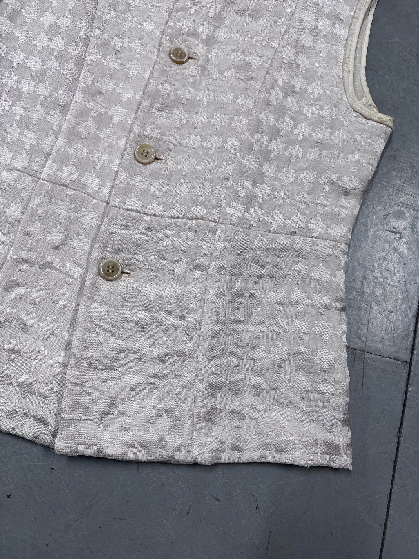Comme Des Garçons Tricot Pearl Houndstooth Vest