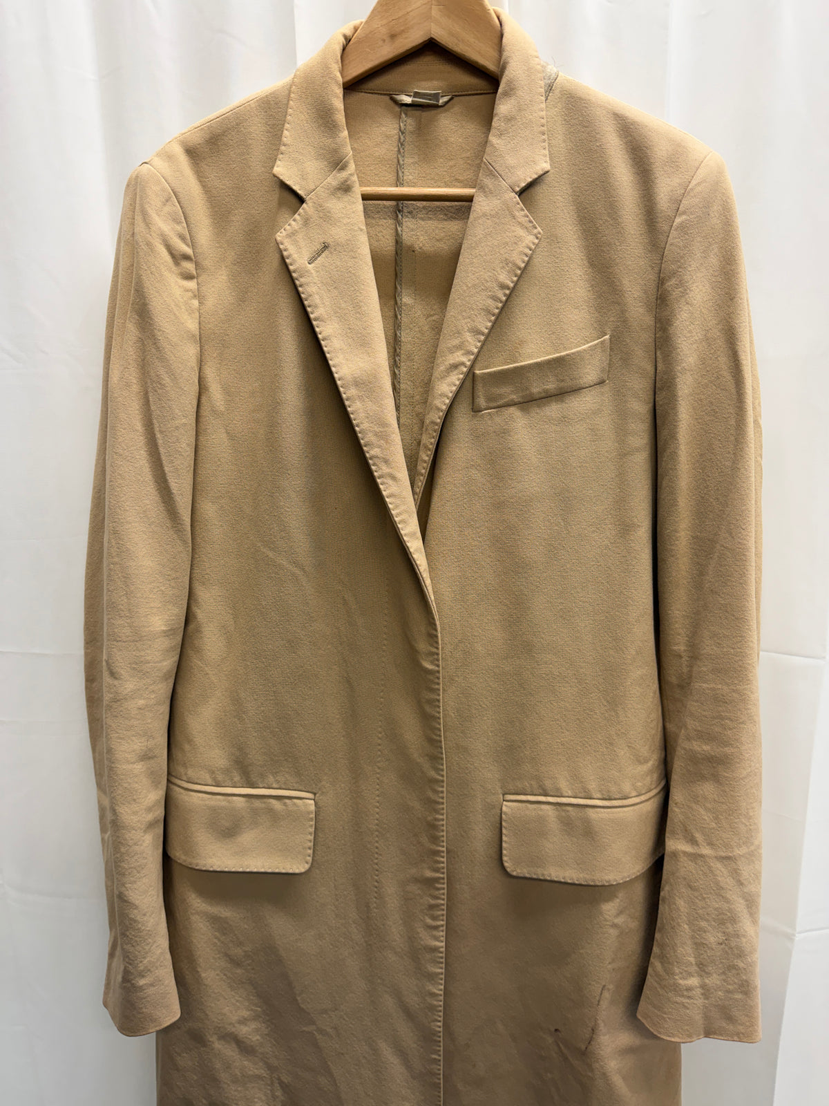 Helmut Lang 1990s Minimalist Longline Cotton Jacket