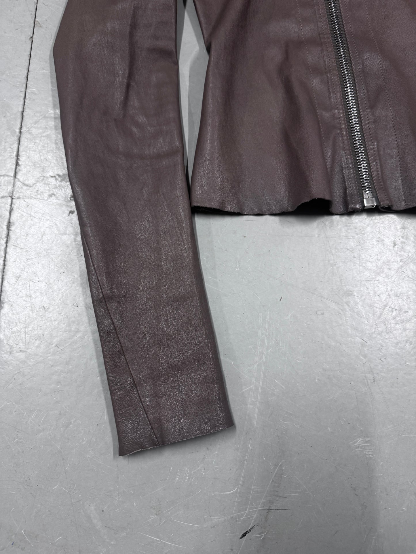 Rick Owens EDFU Stretch Leather Mollino Jacket
