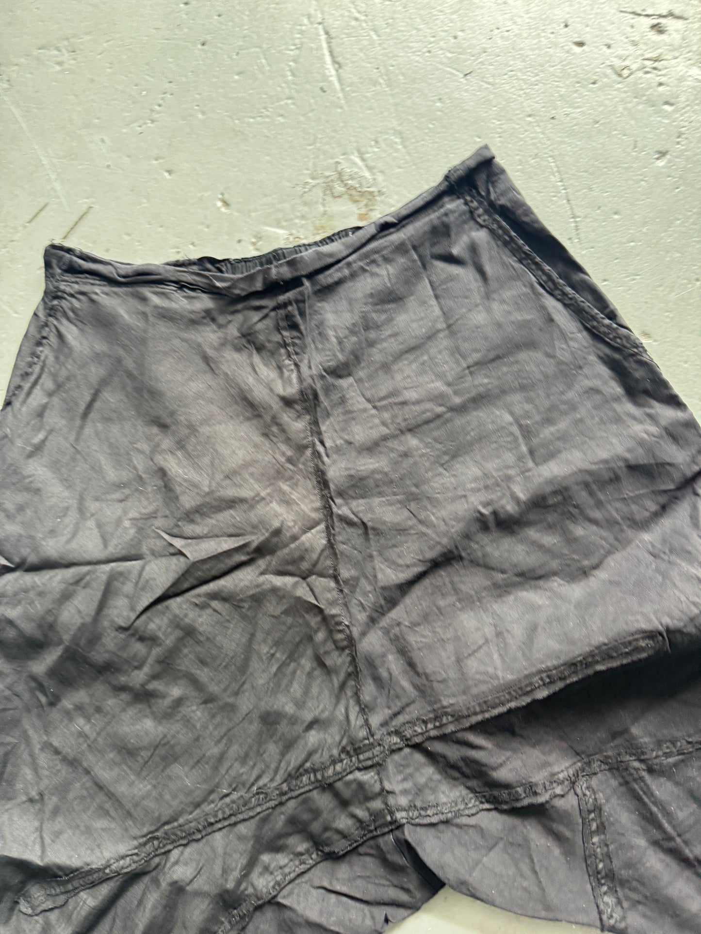 rundholz patchwork drop crotch trouser