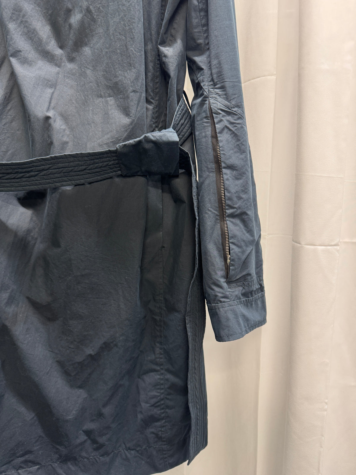 Rick Owens AW09 Crust Belted Cross-Front Sleeve Zip Coat