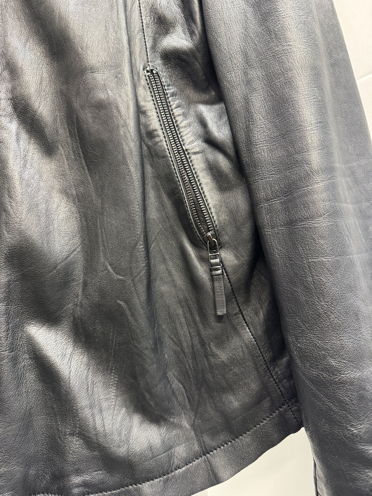 Barbara í Gongini Zip Gloved Lamb Leather Jacket