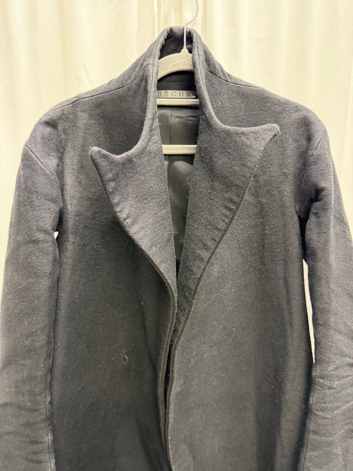 Obscur AW12 ‘Bound’ Heavy Wool Devil Lapel Overlap Coat