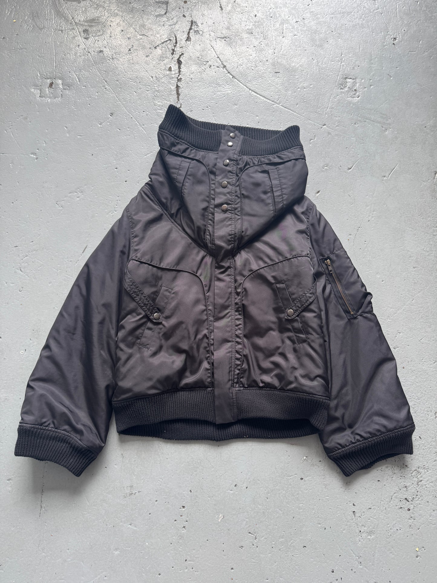 marjan pejoski double layer neck bomber