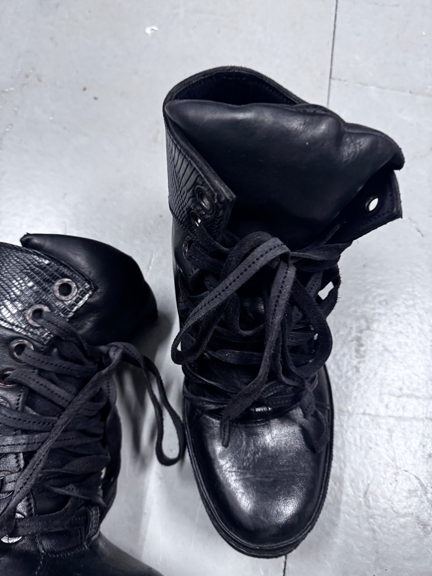 James Kearns 8 Hole Horse Leather Sneaker Boots
