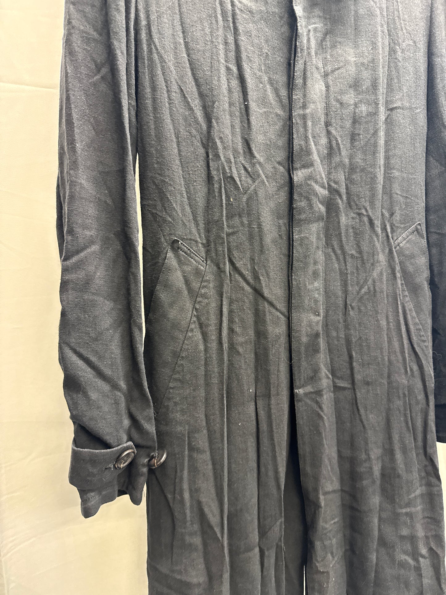 julius linen collared overcoat