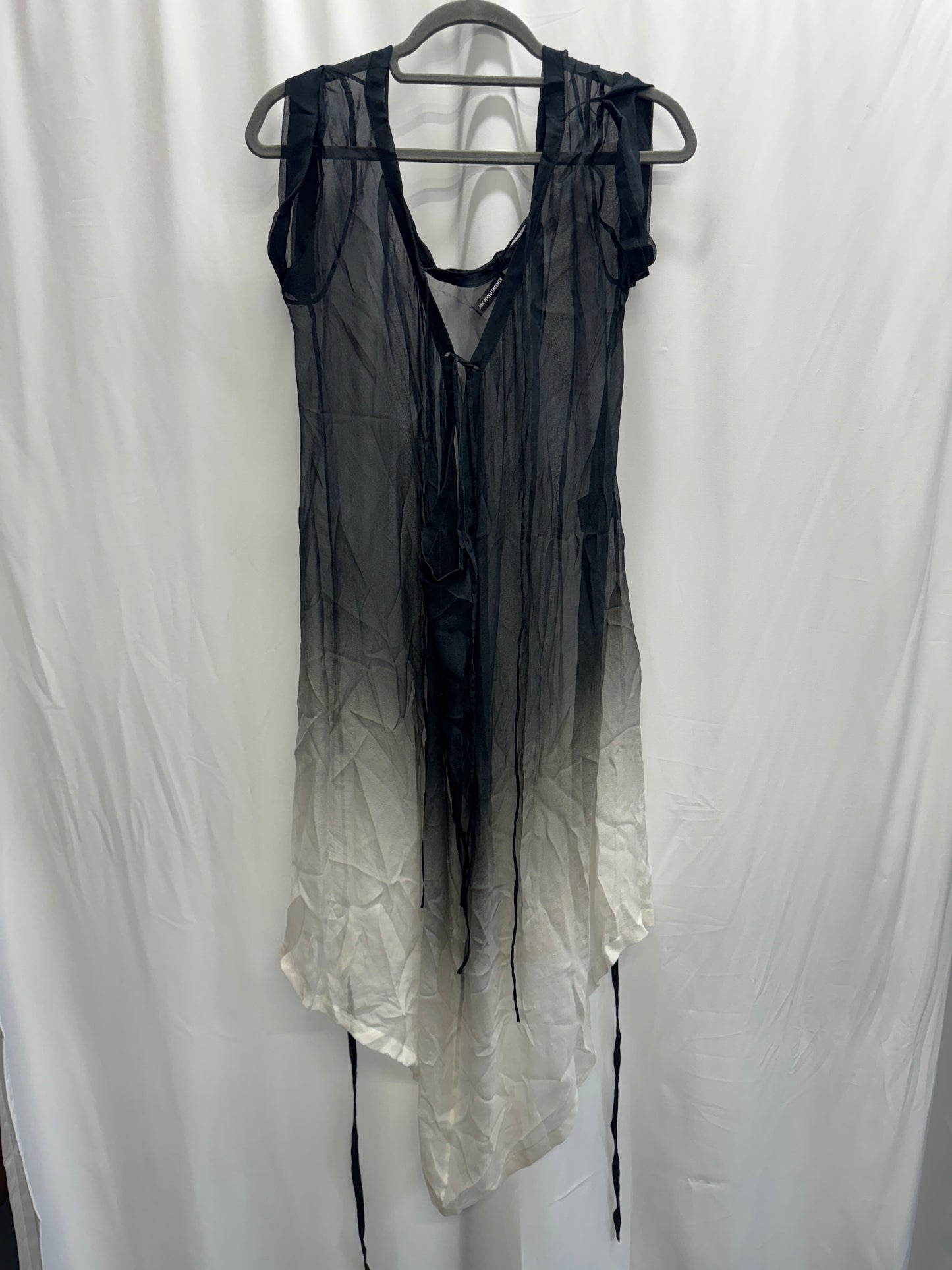 ann demeulemeester full silk gradient dress
