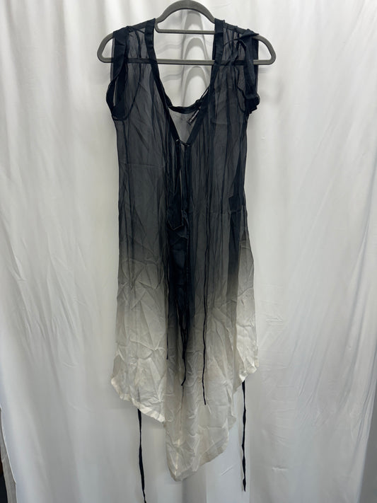 ann demeulemeester full silk gradient dress
