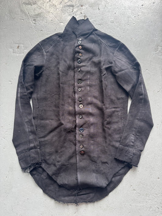 zam barrett multi button heavy linen jacket