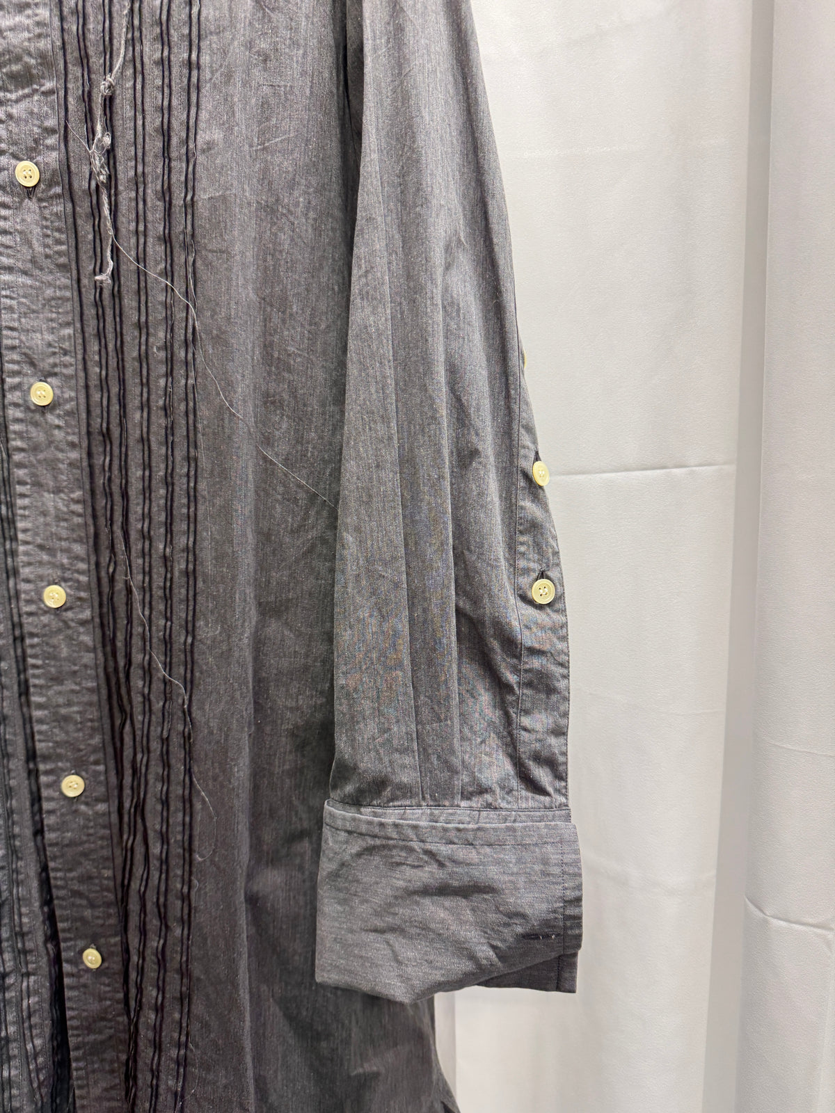 YUJI YAMADA 90s–00s Deconstructed Ruched & Gathered Longline Shirt
