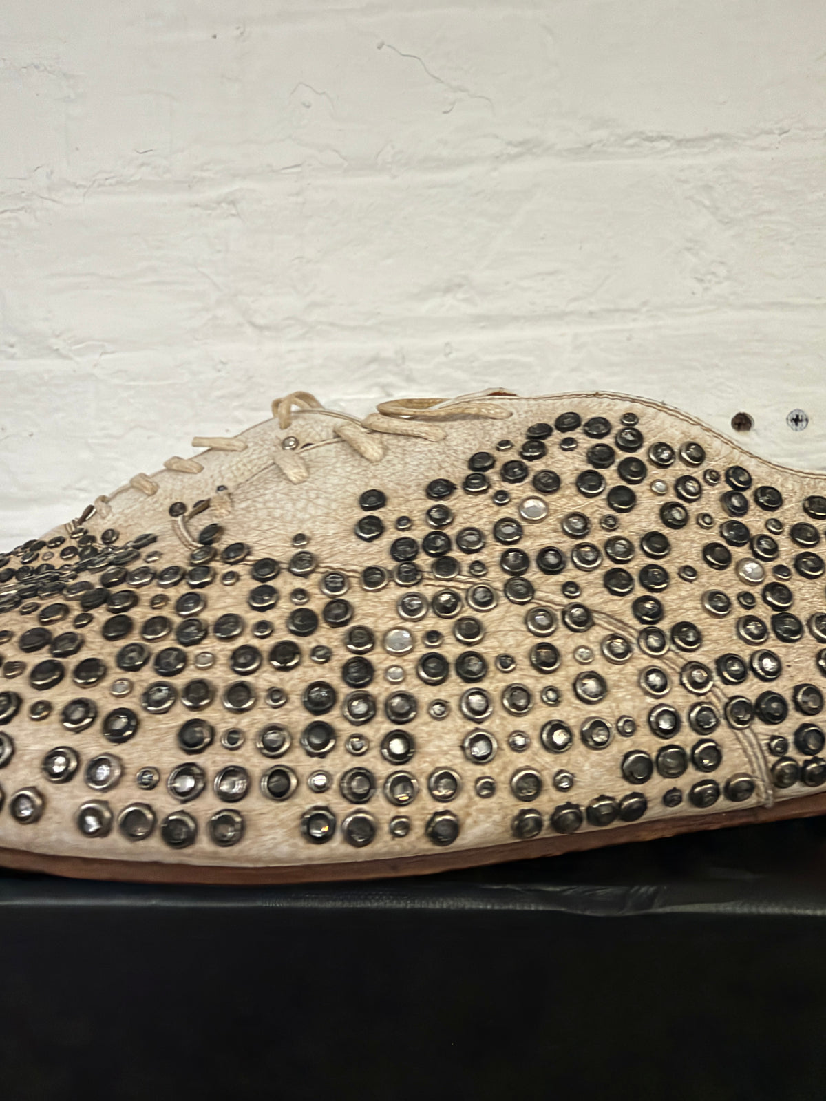 Saint Laurent Paris All Over Studded Leather Derby Shoes (44/45)