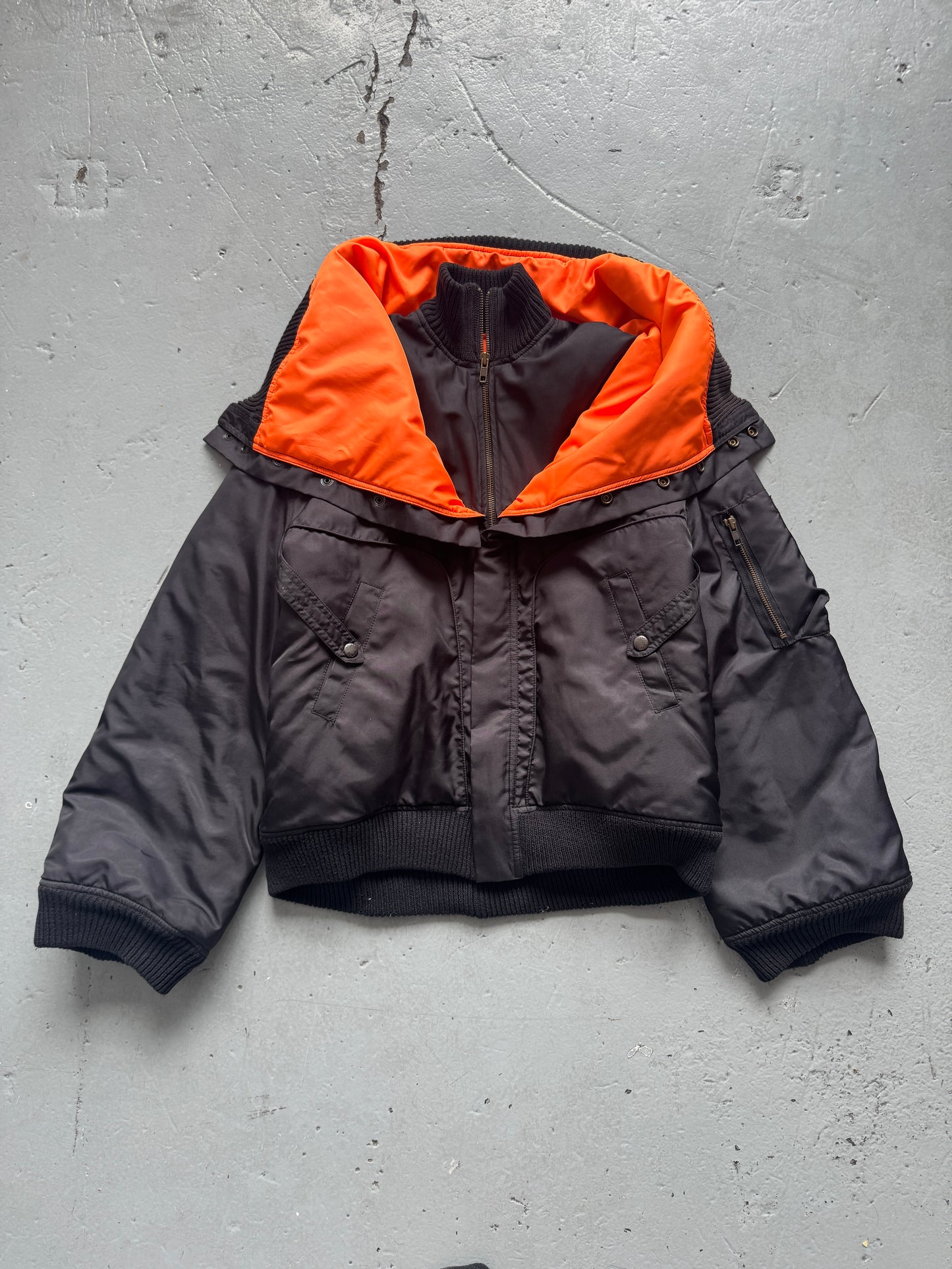 marjan pejoski double layer neck bomber