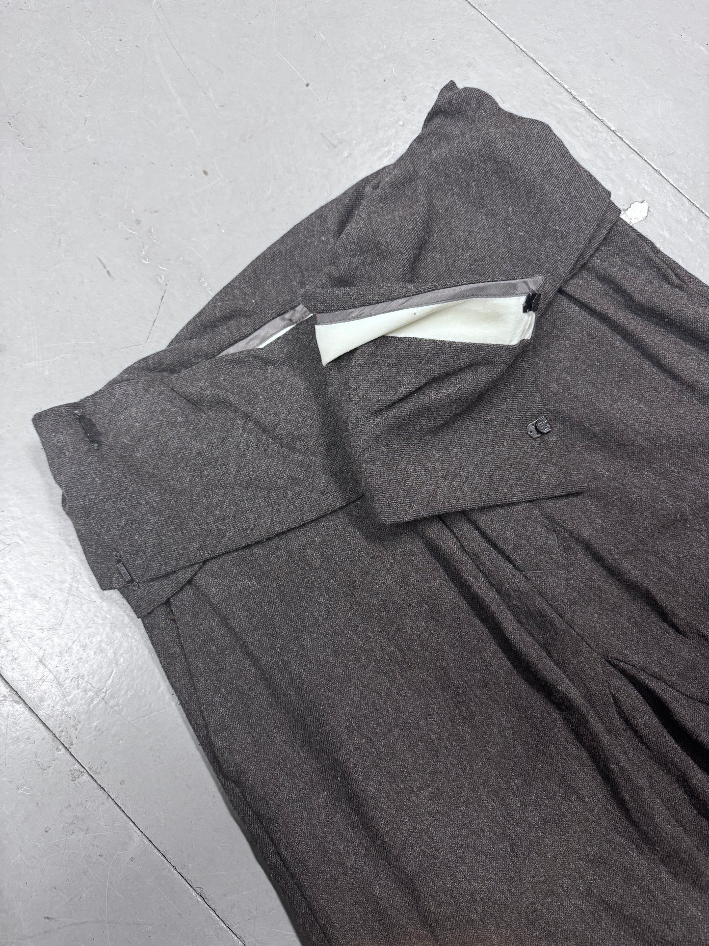 Rick Owens Waistband Wrap Wool Trousers