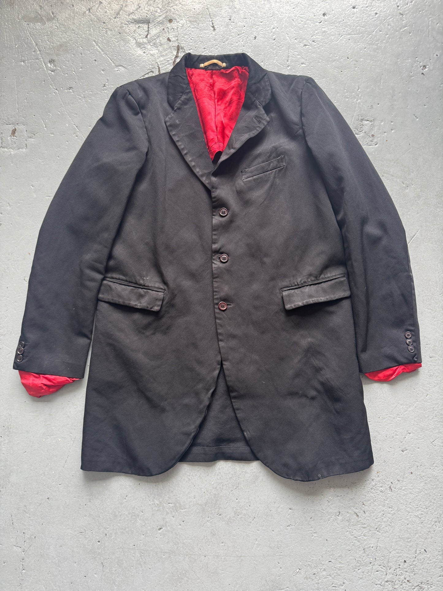 comme des garçons homme plus boiled polyester coat / blazer