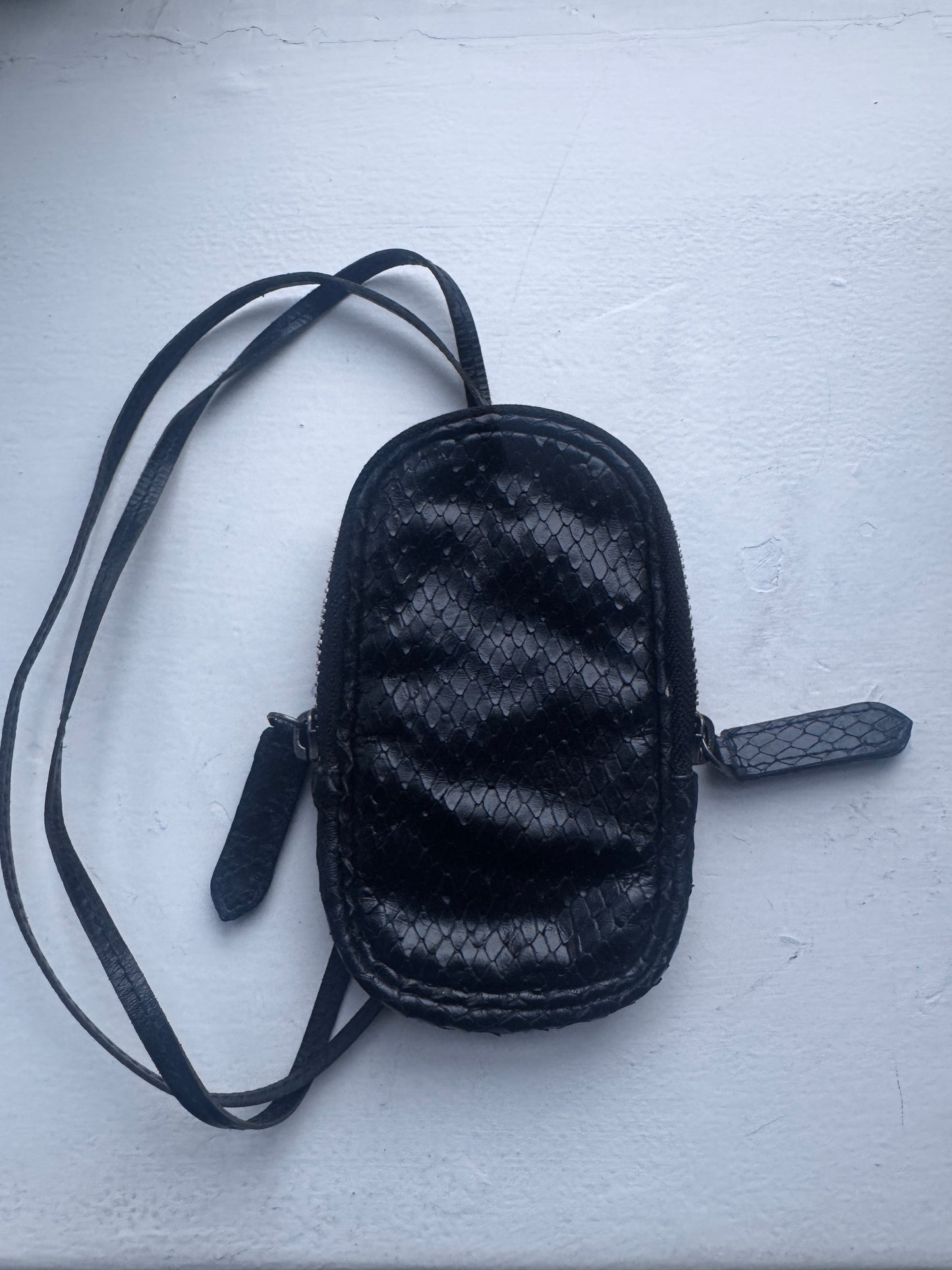 dries van noten python leather neck wallet