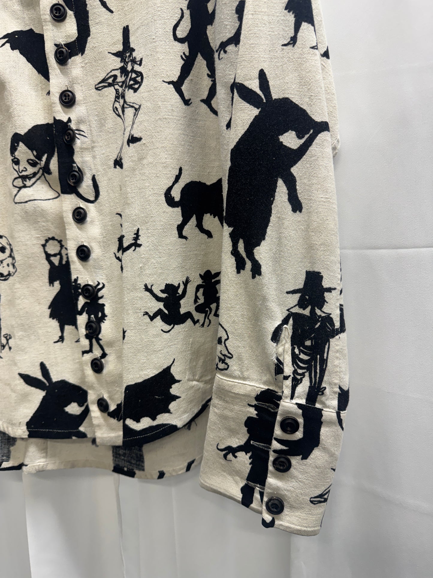 John Alexander Skelton CXI Occult Block Print Dagger Shirt