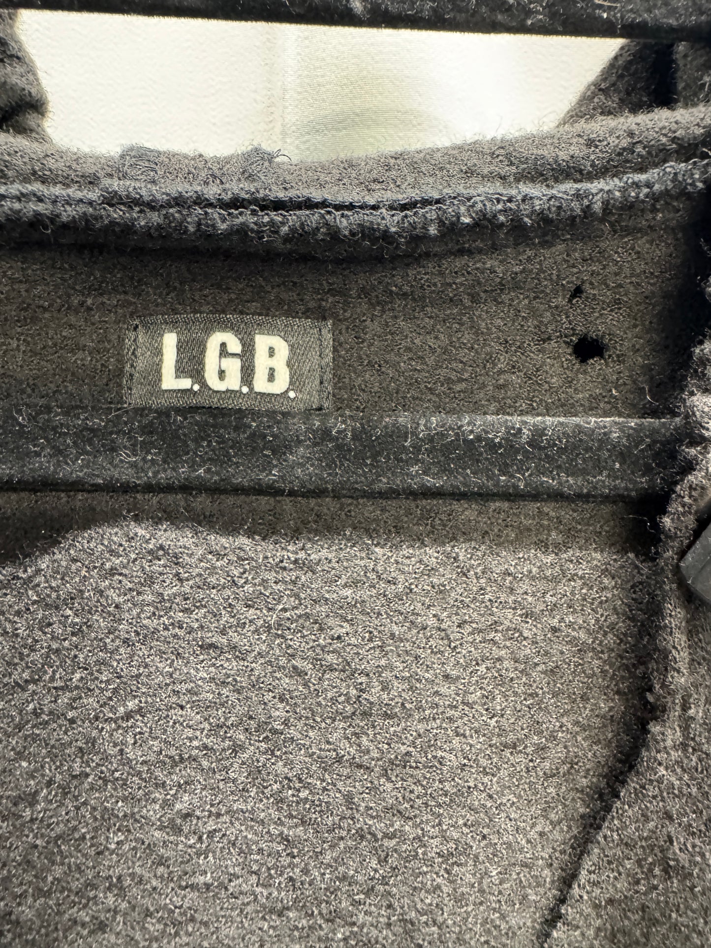 LGB knit poncho hoodie