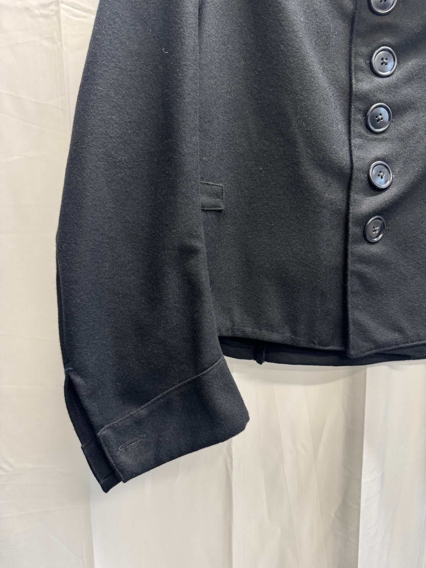 Victorian Era Curved Sleeve Felt Wool Jacket