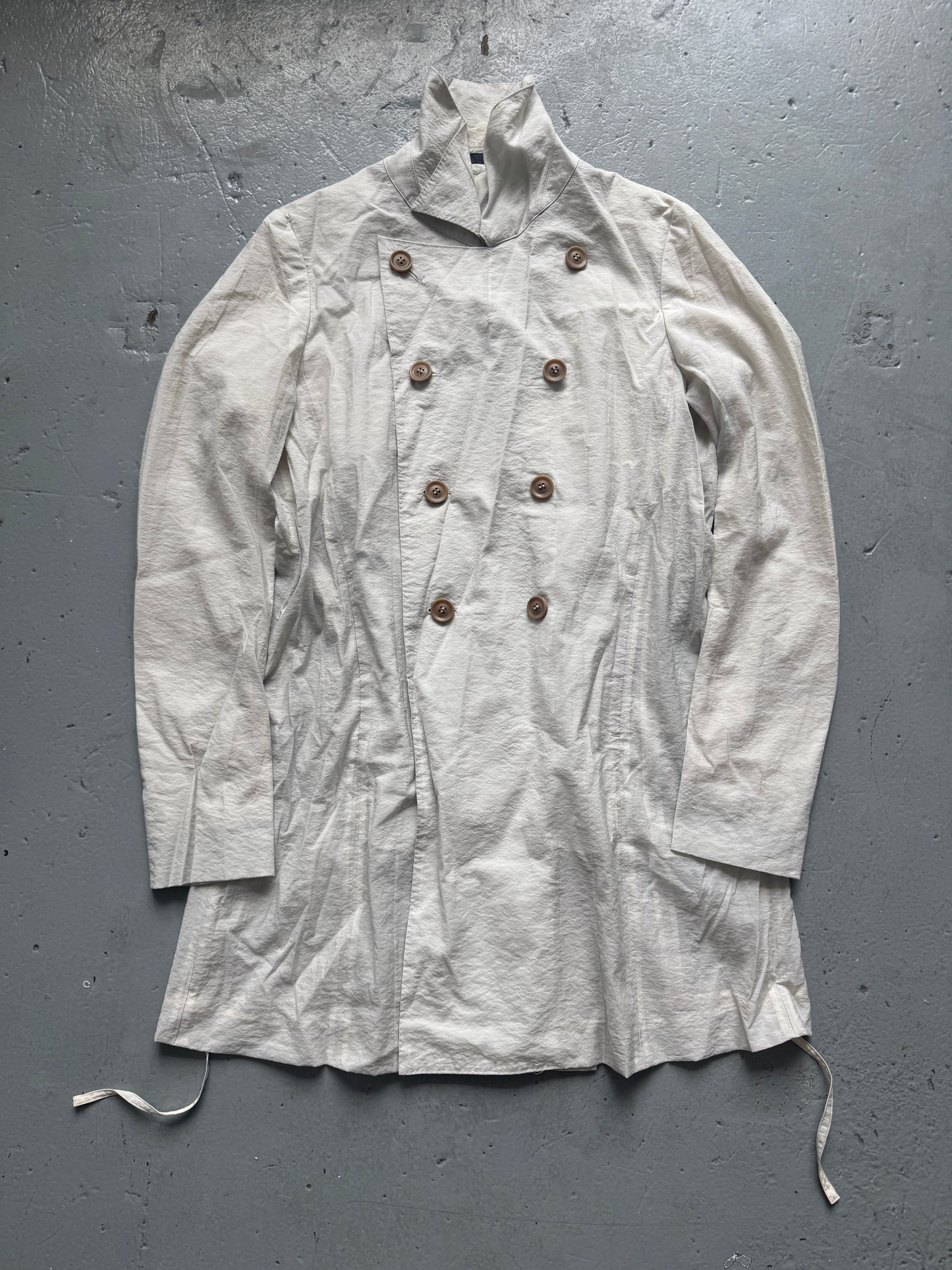 julius semi sheer white trench coat