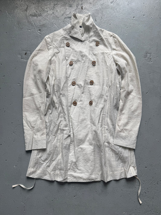 julius semi sheer white trench coat