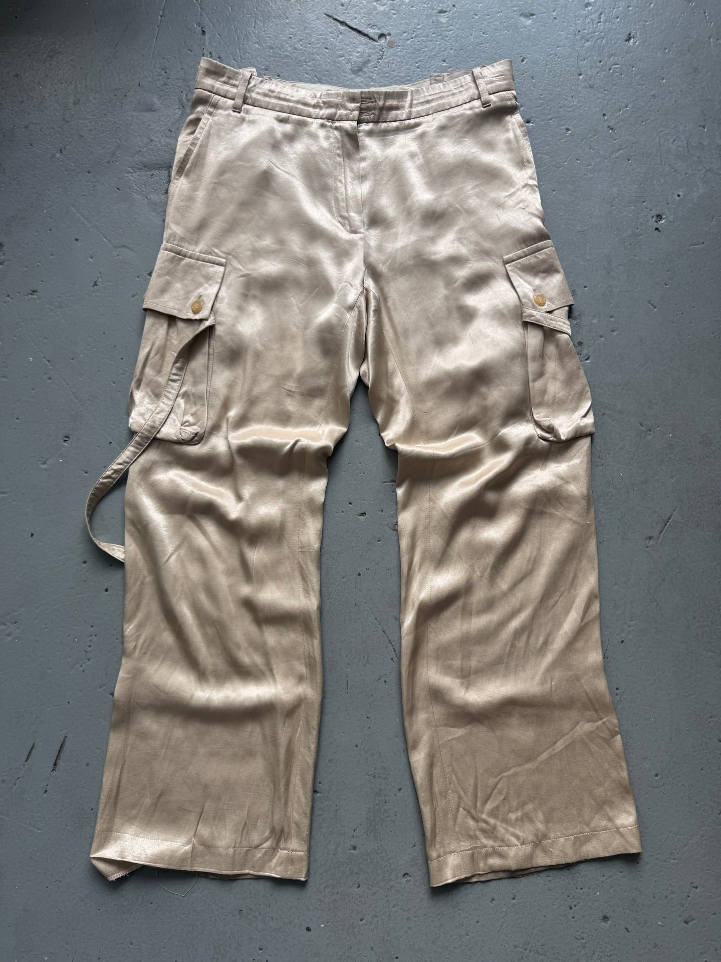 ann demeulemeester aw04 viscose cargo trouser