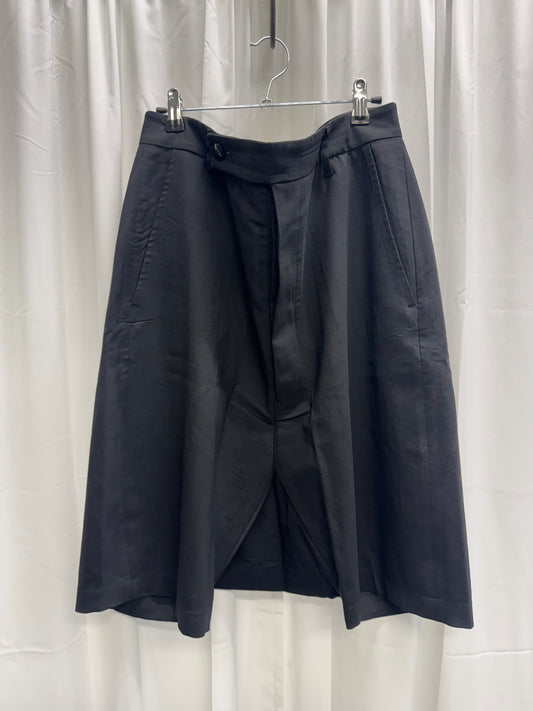 Rick Owens SS15 Faun Virgin Wool Drop Crotch Tailored Shorts