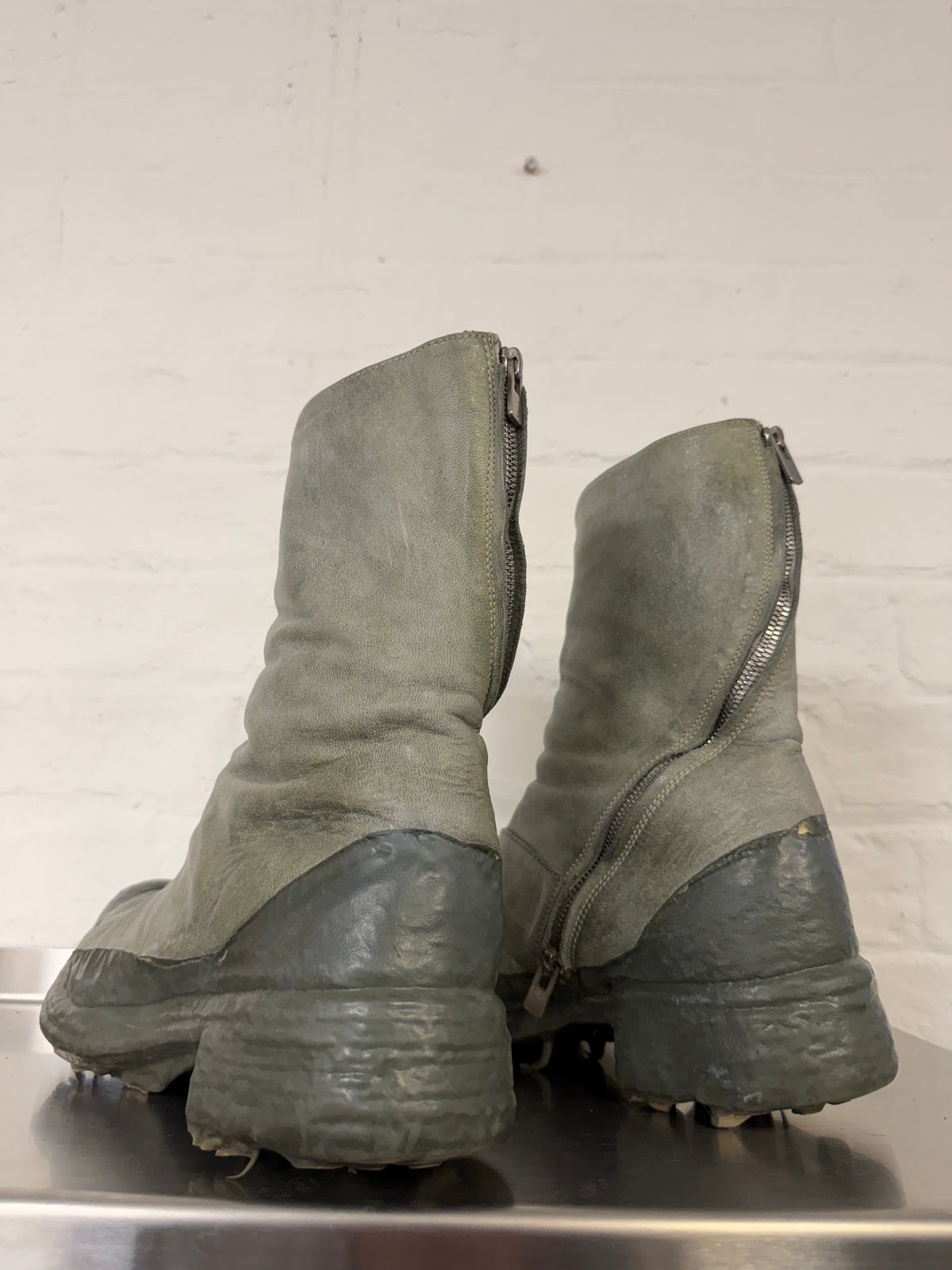 Carol Christian Poell Dripped Kangaroo Leather Tornado Boots (43)