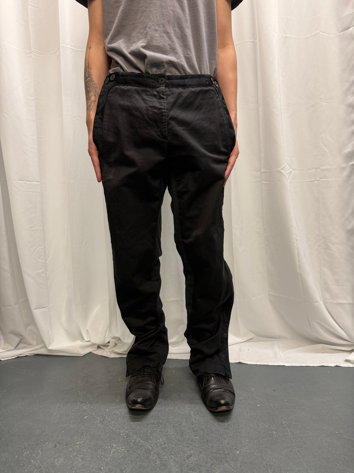 dries van noten side zip sailor trouser