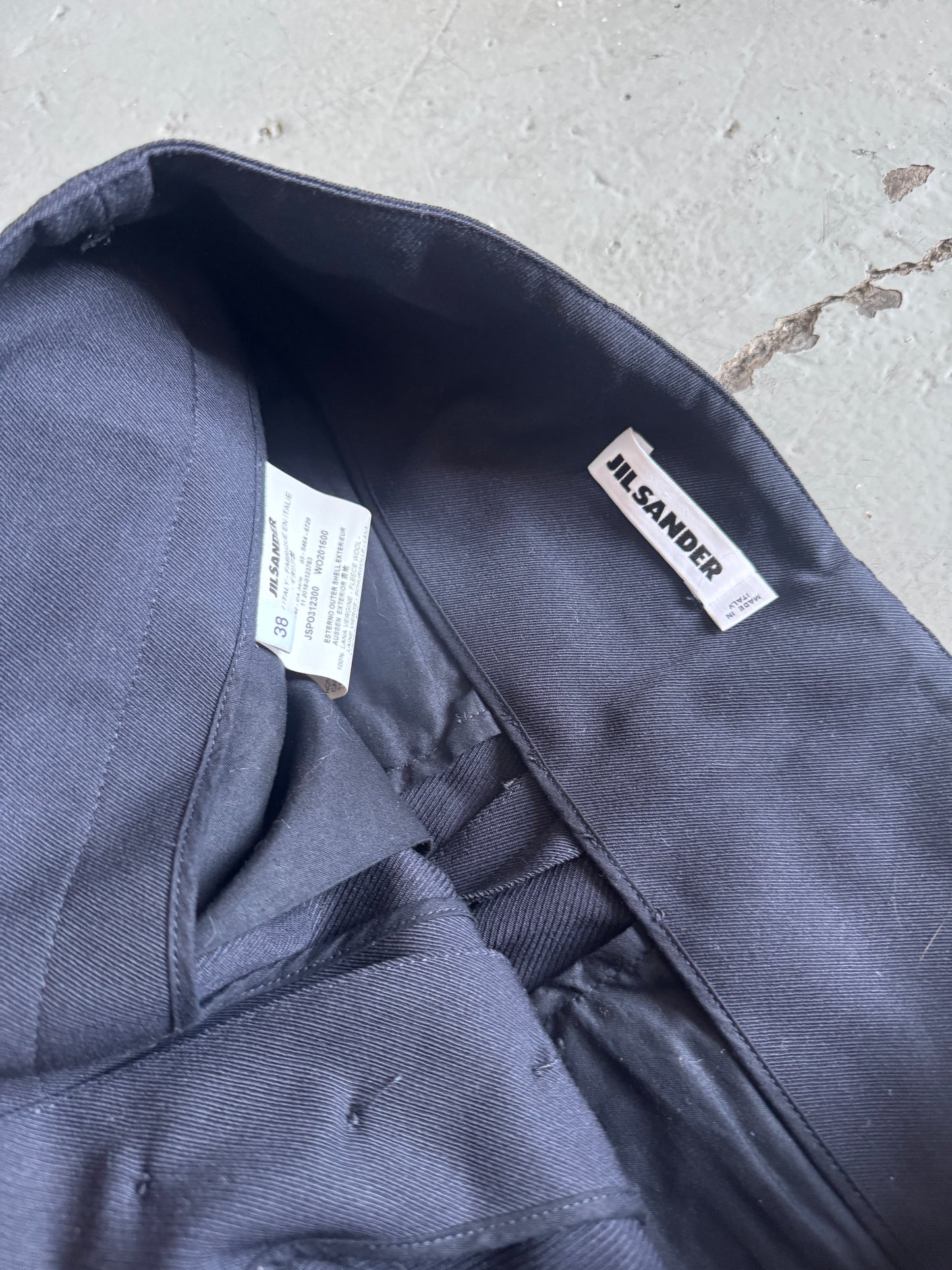 jil sander double waisted sailor trouser