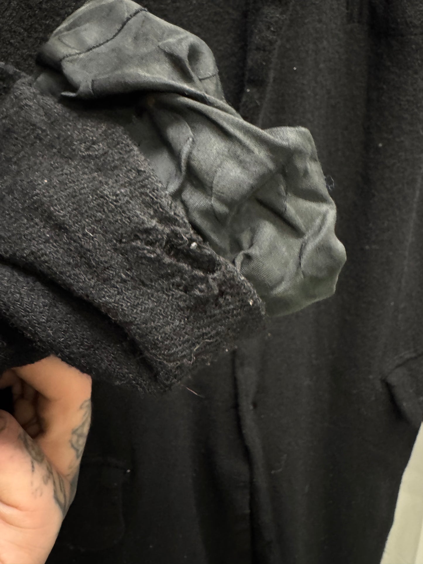 Comme Des Garcons Homme Plus AW21 Darkroom Shrunken Wool Reversible Coat