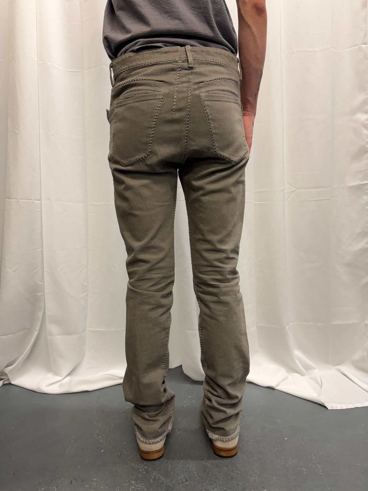Carol Christian Poell 2010 Dead-End JM/2625 KIT-RTC/11 Grey Overlock Jeans