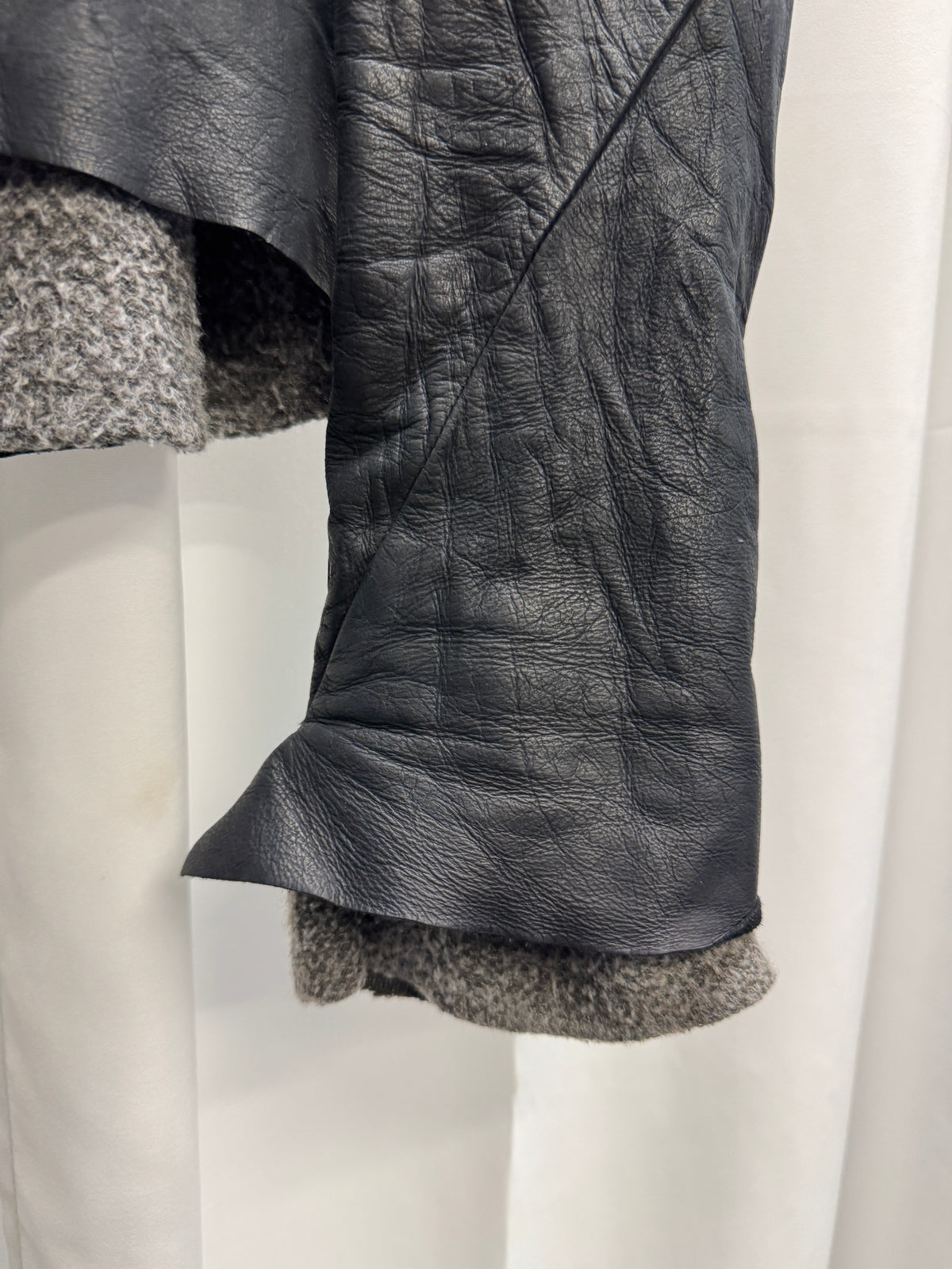 m.a+ Knit-Lined Leather Hooded Aviator Jacket