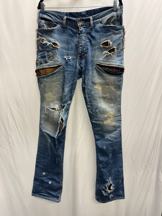 LGB blowout distressed painter jeans