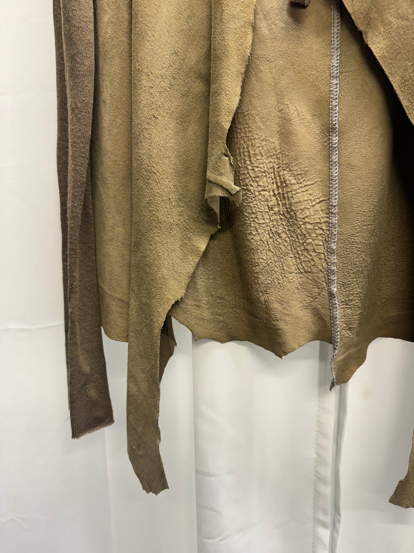 Isaac Sellam Experience — leather & knit tie jacket