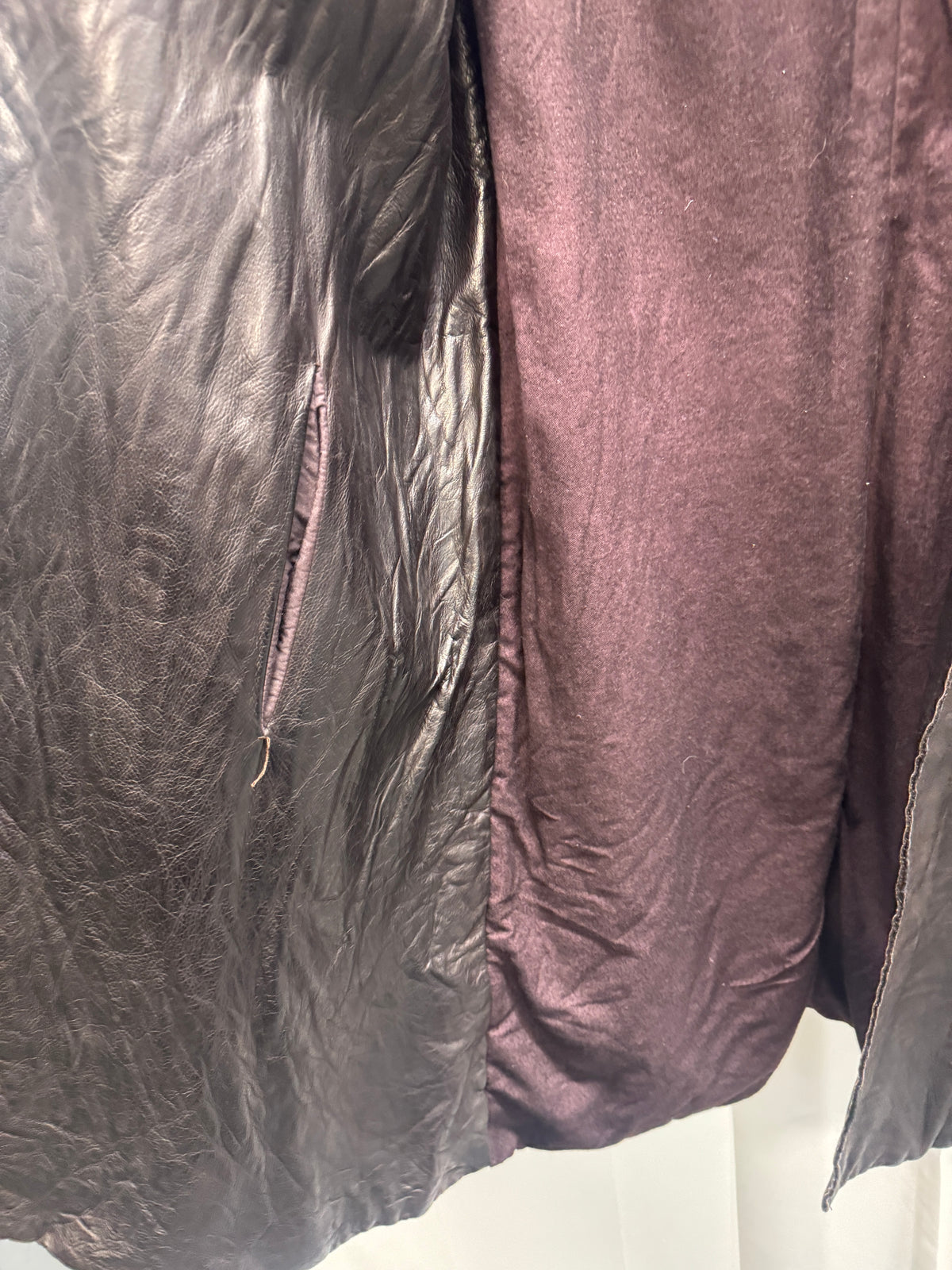 Carpe Diem c.2005 Chocolate Leather Coat