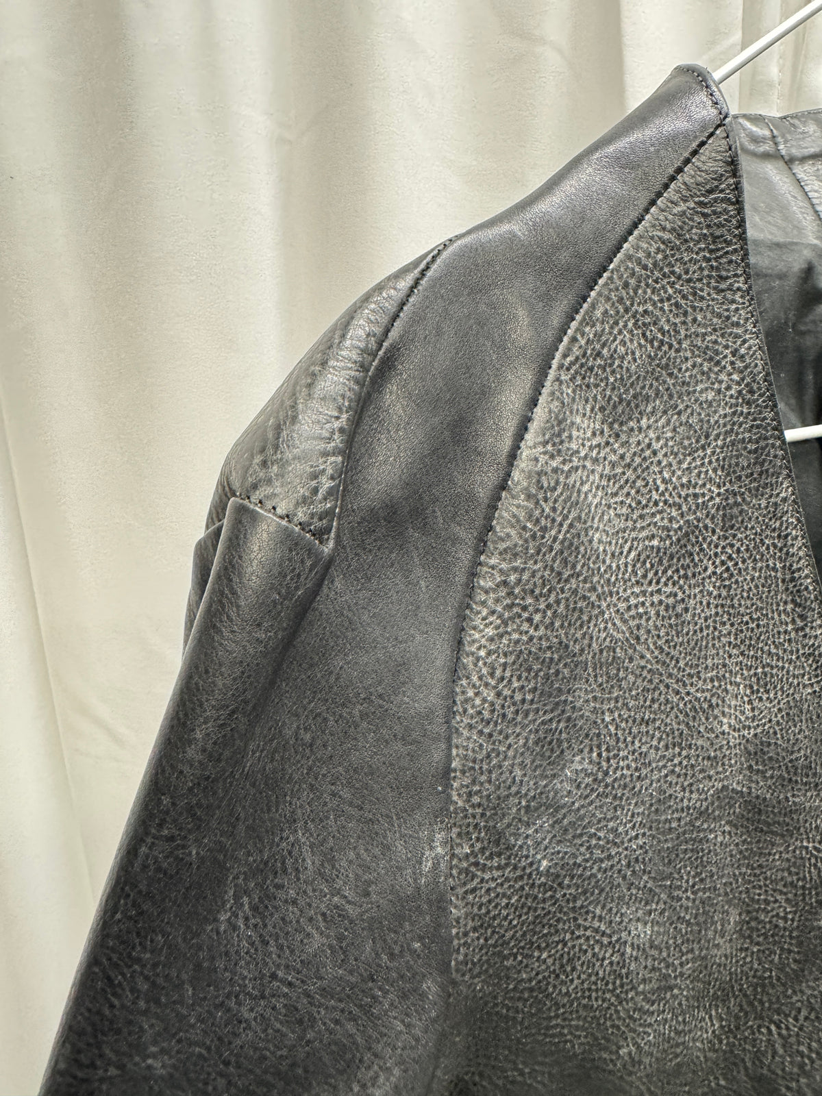 DEVOA AW08 Anatomical Textured Cow Leather Jacket