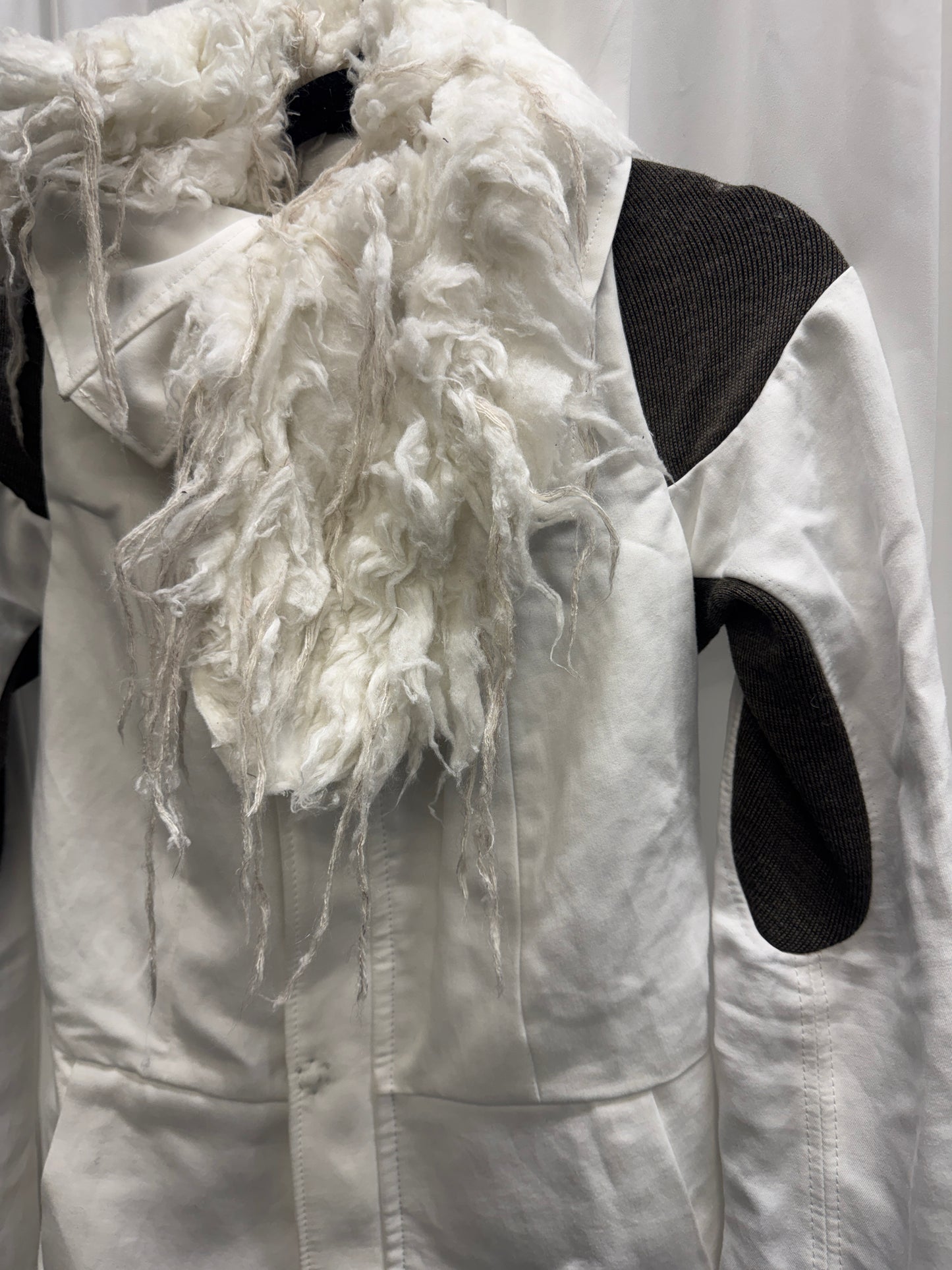 Luca Stucci Contrast Rib Shearling Collar Jacket