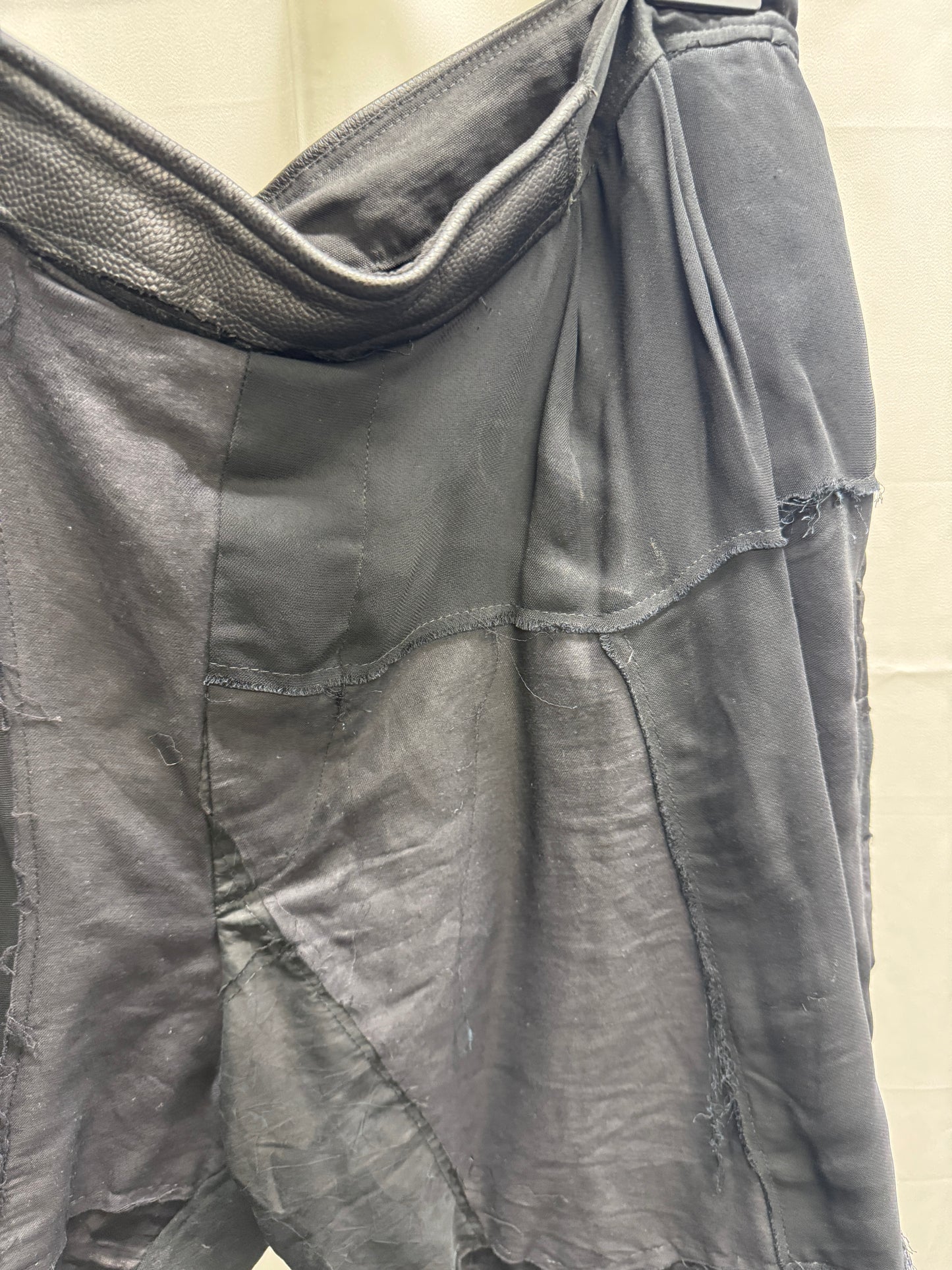 Olubiyi Thomas Patchwork Leayher and Organza Shorts