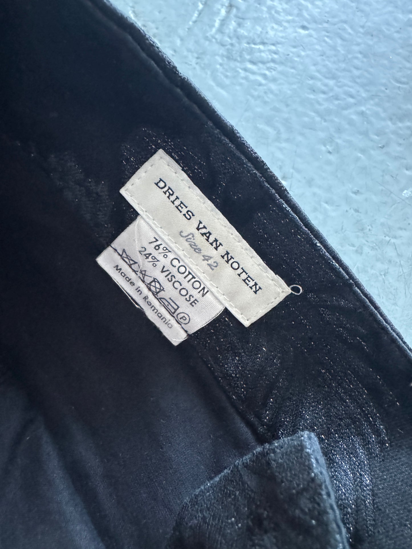 dries van noten side zip sailor trouser