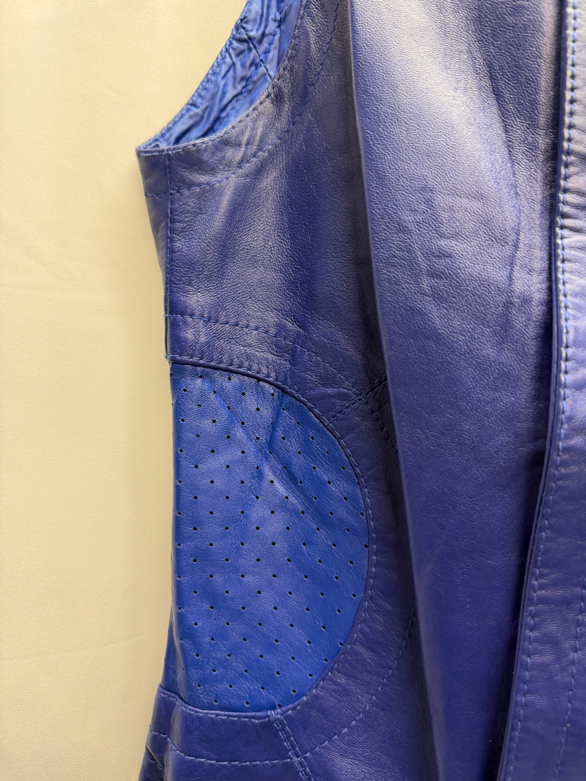 Dirk Bikkembergs 1990s Perforated Leather Moto Vest (S)