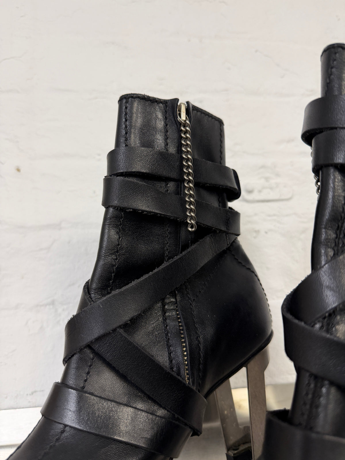 Dirk Bikkembergs SS98 Metal Heel Leather Boots 39