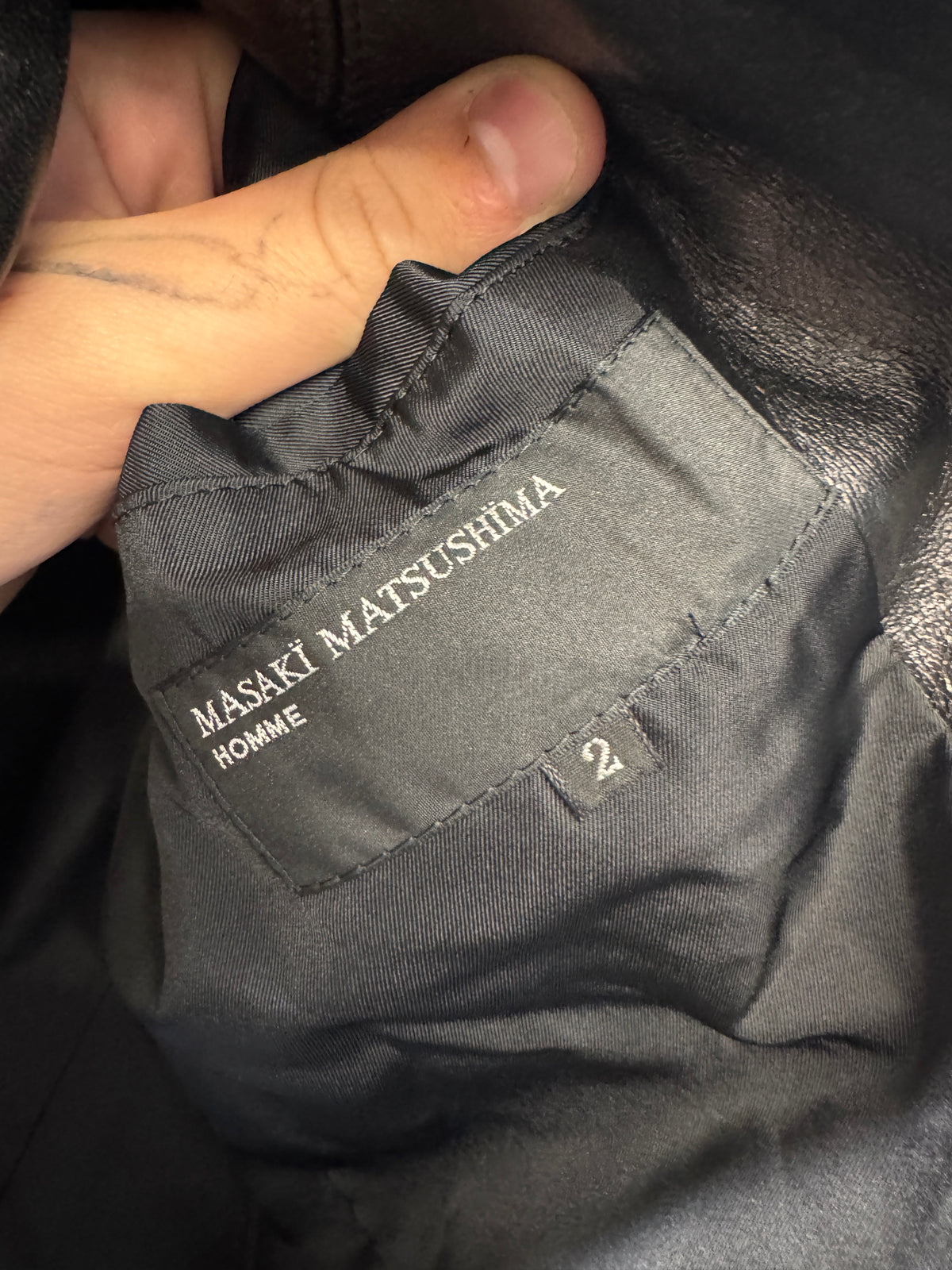 Masaki Matsushima Homme c.1999 Structured Leather Blazer Jacket
