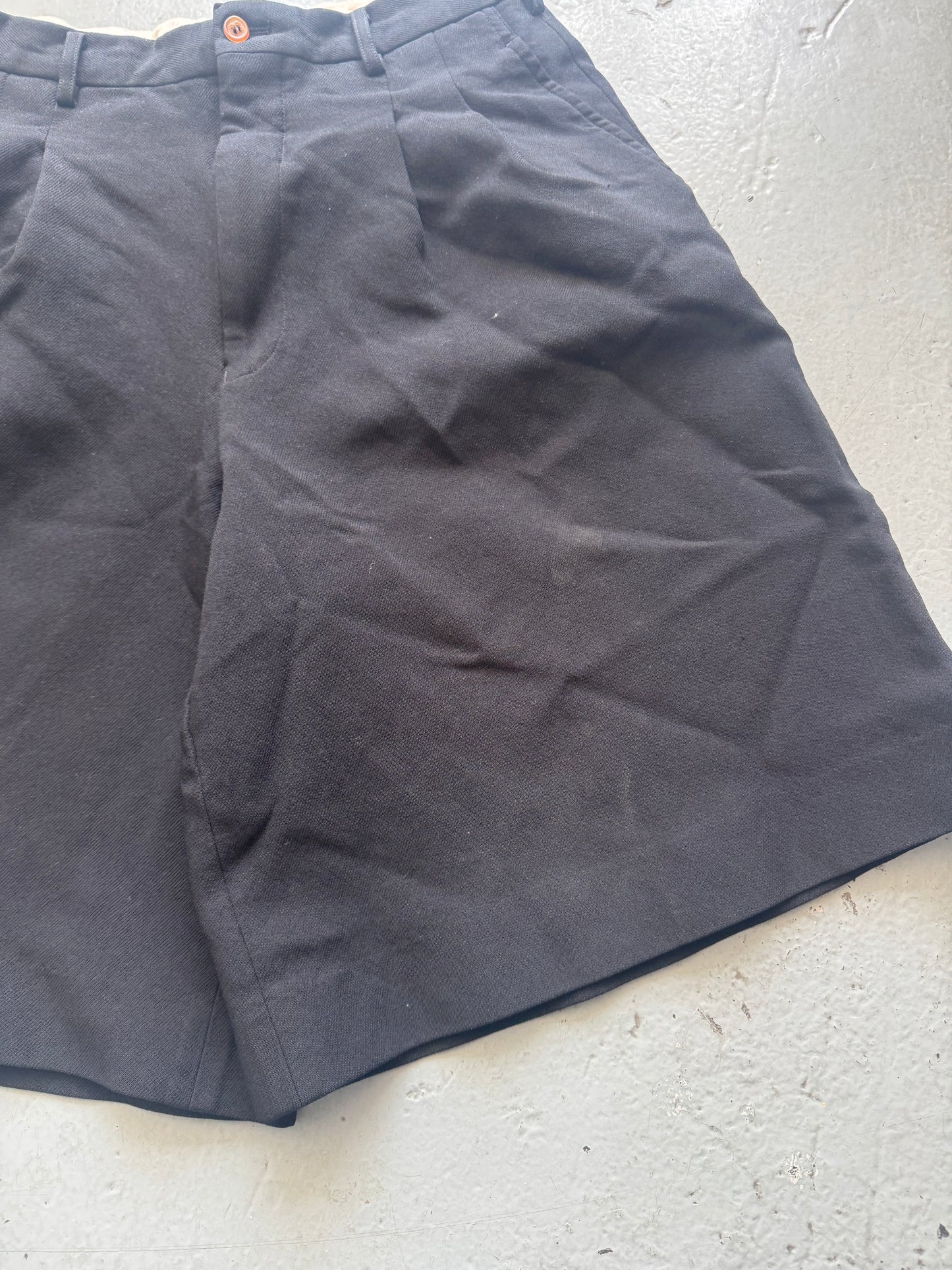 comme des garçons homme plus boiled poly wide shorts