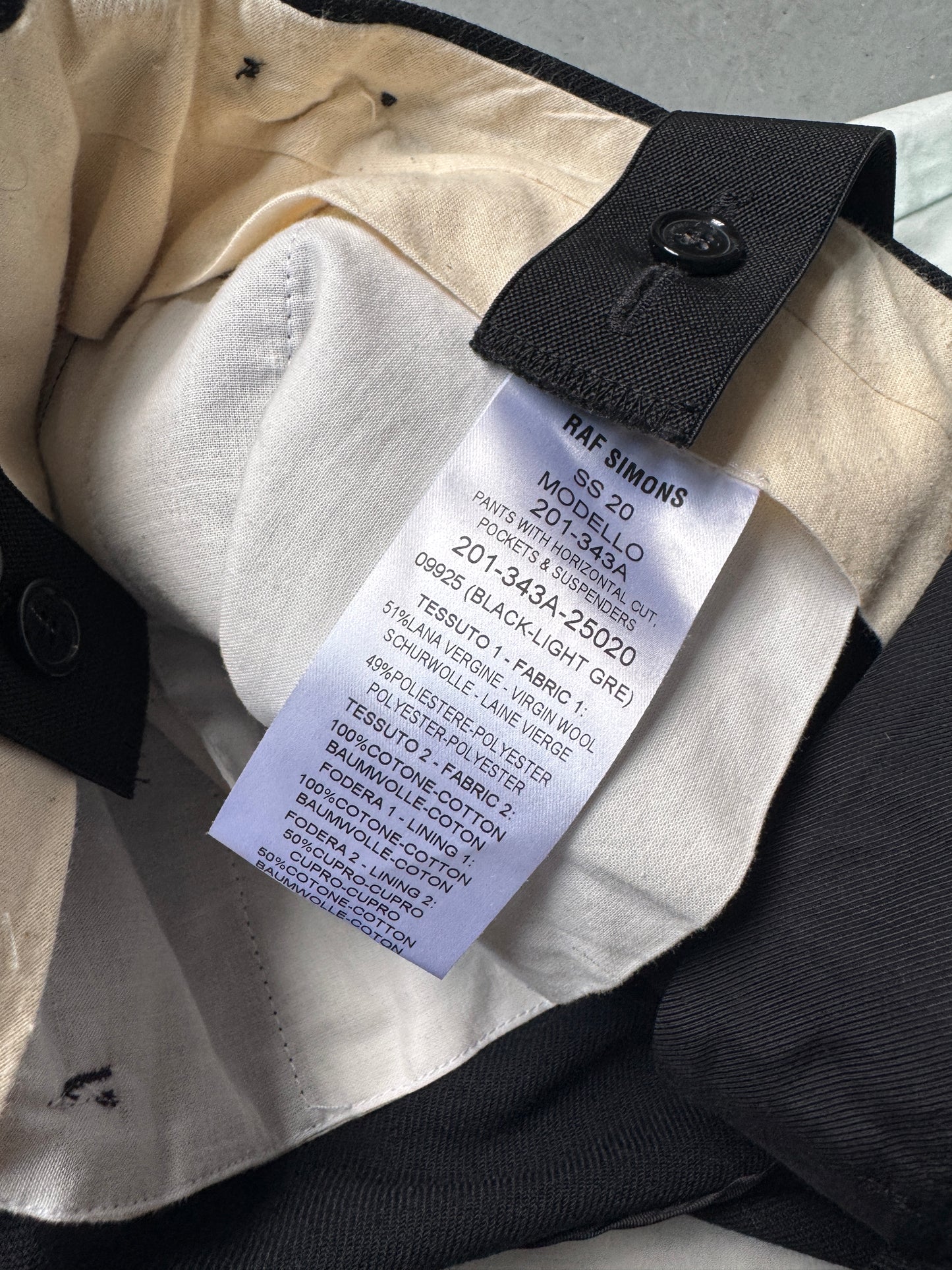 Raf Simons SS20 Split Trouser 32”