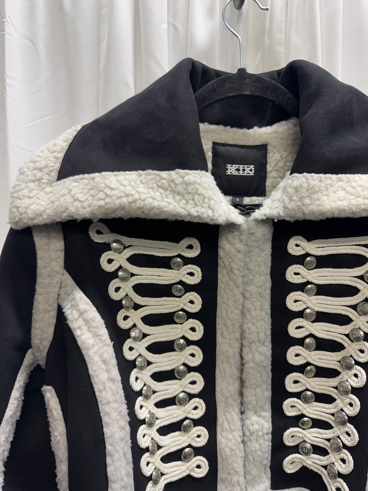KTZ AW15 Sculptural Napoleonic Military Shearling Coat