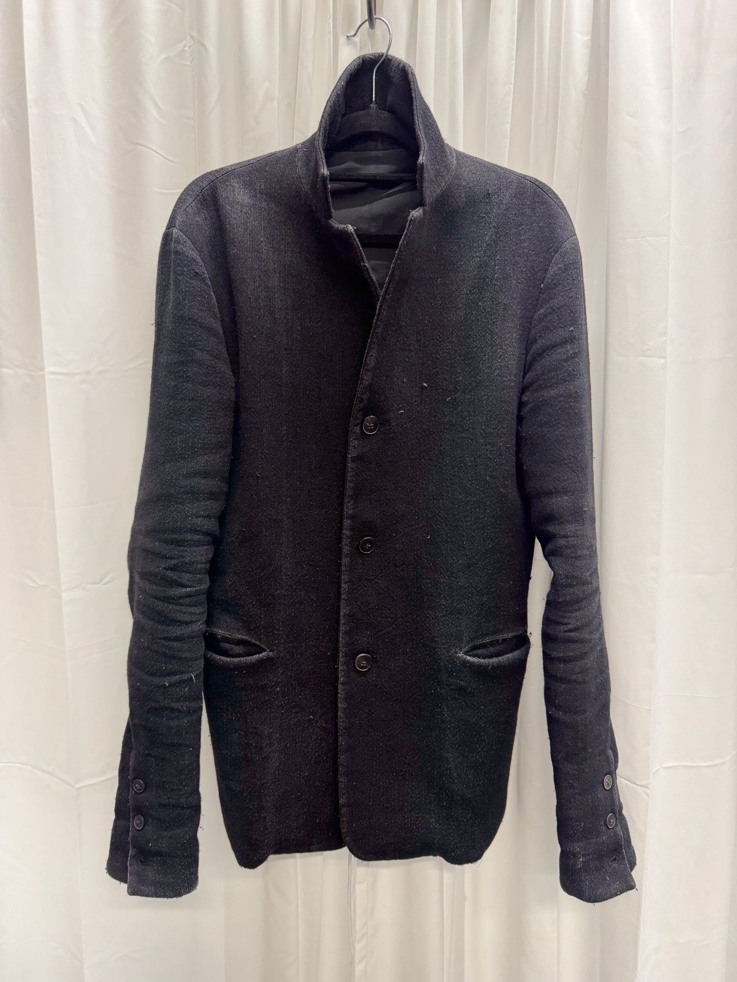 m.a+ woven wool anatomical tailored blazer jacket